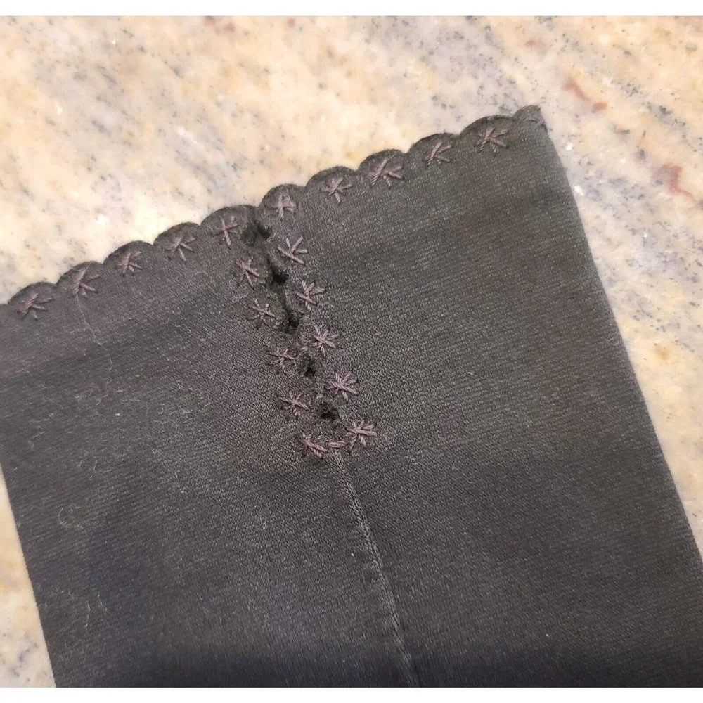 Vintage Size 6.5 Small Dark Green Cotton Stretch Formal 8